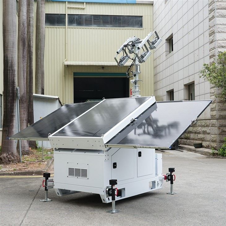 HiSKID ⅢDiesel Generator Lighting Tower CE EPA Outdoor Mobile 9m Battery Solar Light Tower suppliers