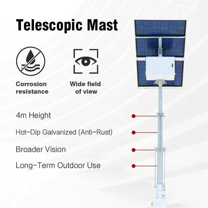 Mobile Solar Security Tower With AI Starlink price
