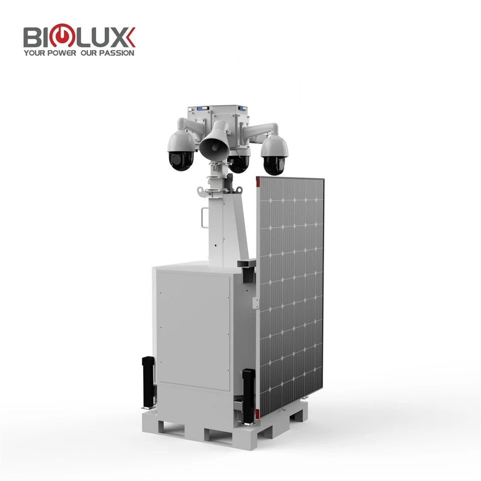 Solar CCTV Tower With Large-capacity Battery And Long Running Time For Construction Site high quality