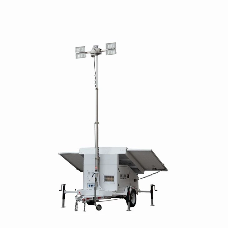 movable solar lighting tower 