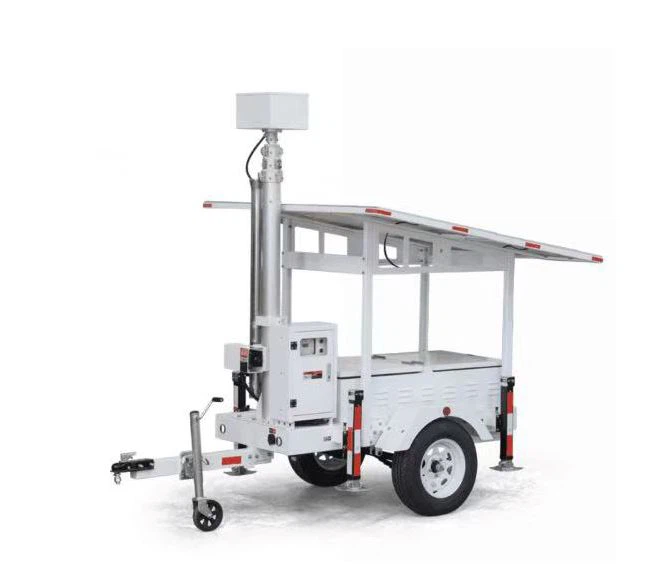 تریلرهای برج امنیتی محافظت از دوربین مدار بسته خورشیدی موبایل