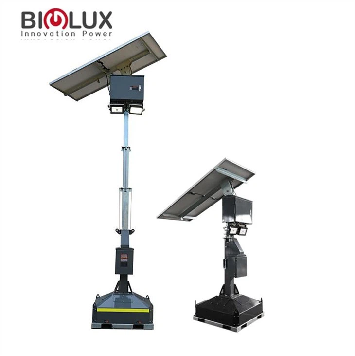 برج نور خورشیدی قابل حمل 100 وات برای محل کار