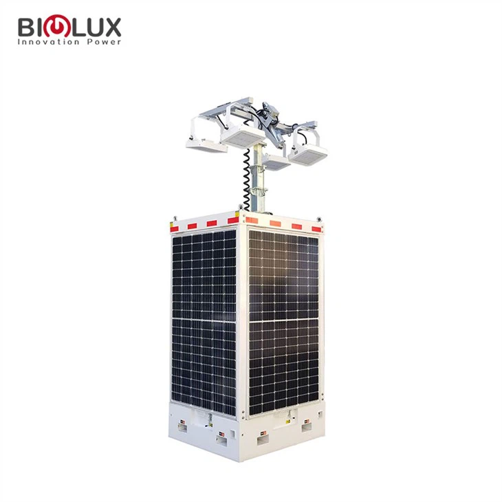 برج نور مکعبی با ژنراتور خورشیدی