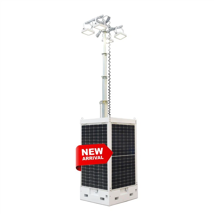 Cuboid Light Tower With Solar Generator