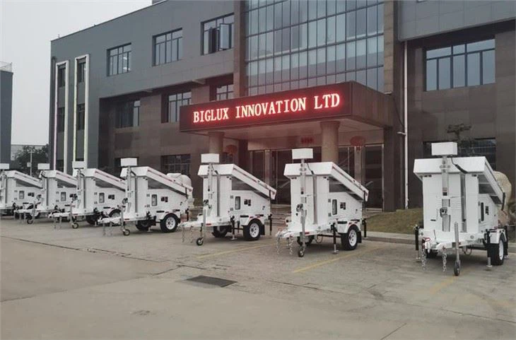 Lithium Battery Mobile Solar CCTV Tower