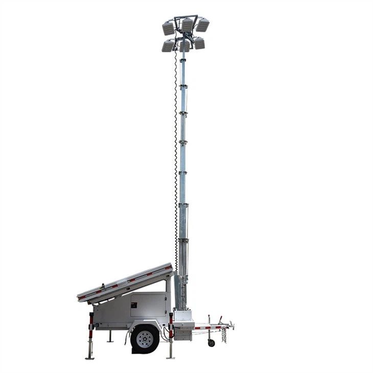 Mobile Solar Trailer With LED Lights