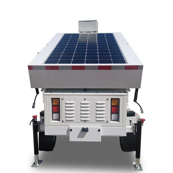 Surveillance Cctv Cameras With Mobile Solar Generator Trailer