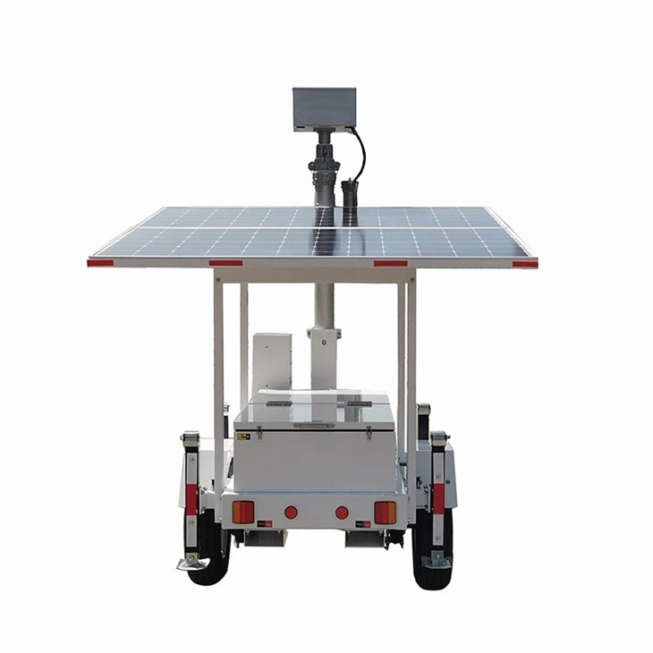 Surveillance Cctv Trailer With Solar Generator