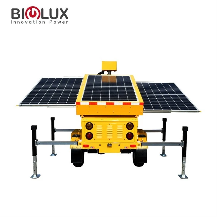 4G Network Mobile Solar CCTV Trailer