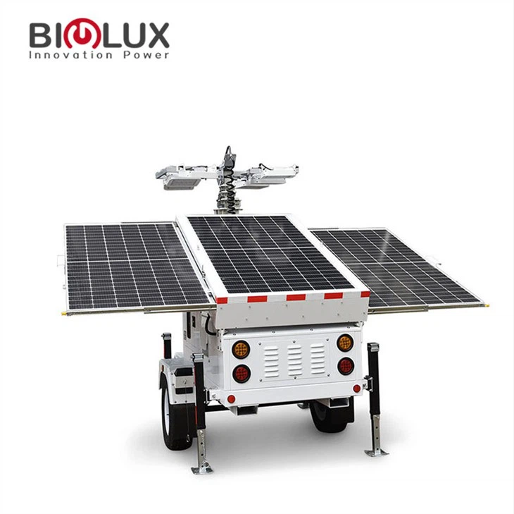 BIGLUX Mobile Solar Light Tower With 3 Panels
