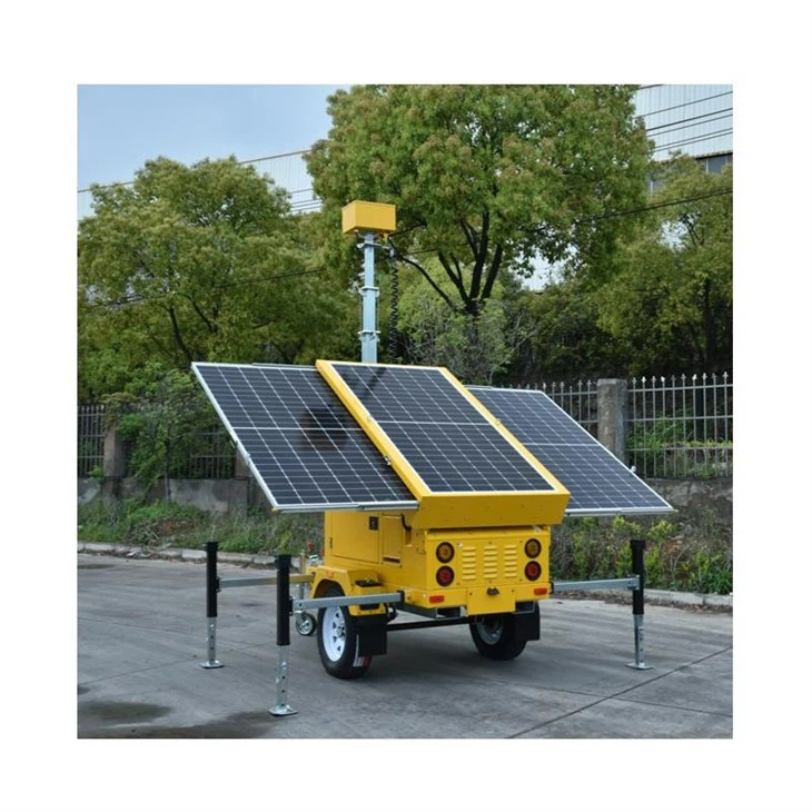 solar surveillance tower trailer