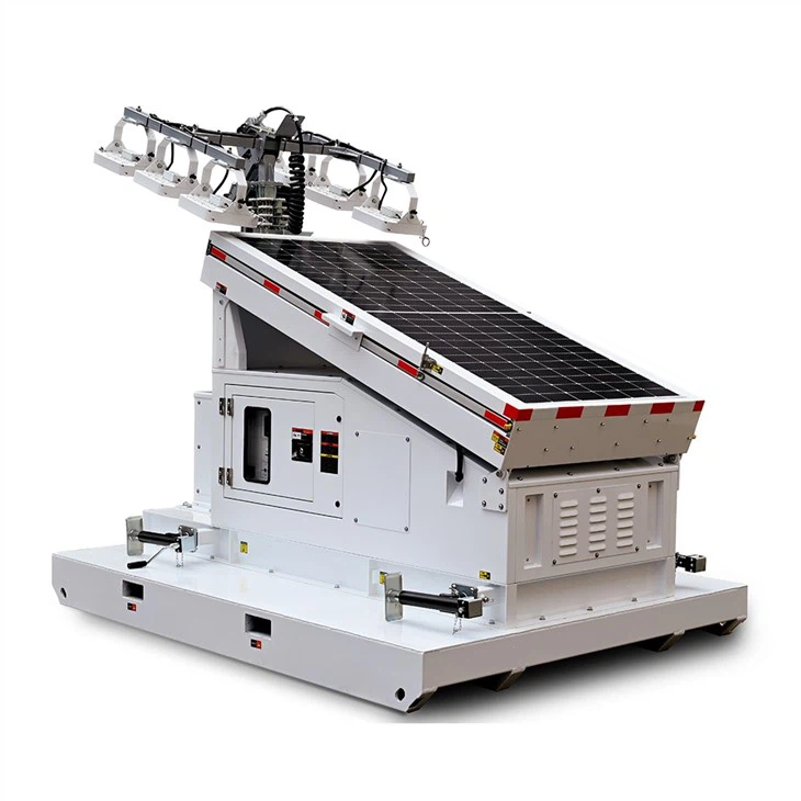 Skid Solar Surveillance Tower For Security